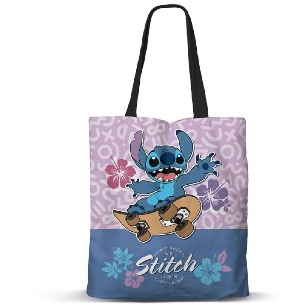 73f8c02aba45958939e425836f7b39d3.jpg Disney Stitch & Skate Totebag 40x30cm - Image 1