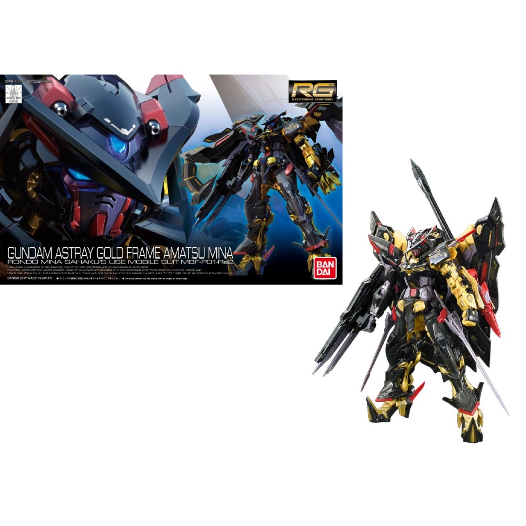 76199f459e8664348ede14b15ee30387.jpg Gundam Astray Goldframe Amatsu Mina RG 1/144 Bandai Model Kit - Image 1