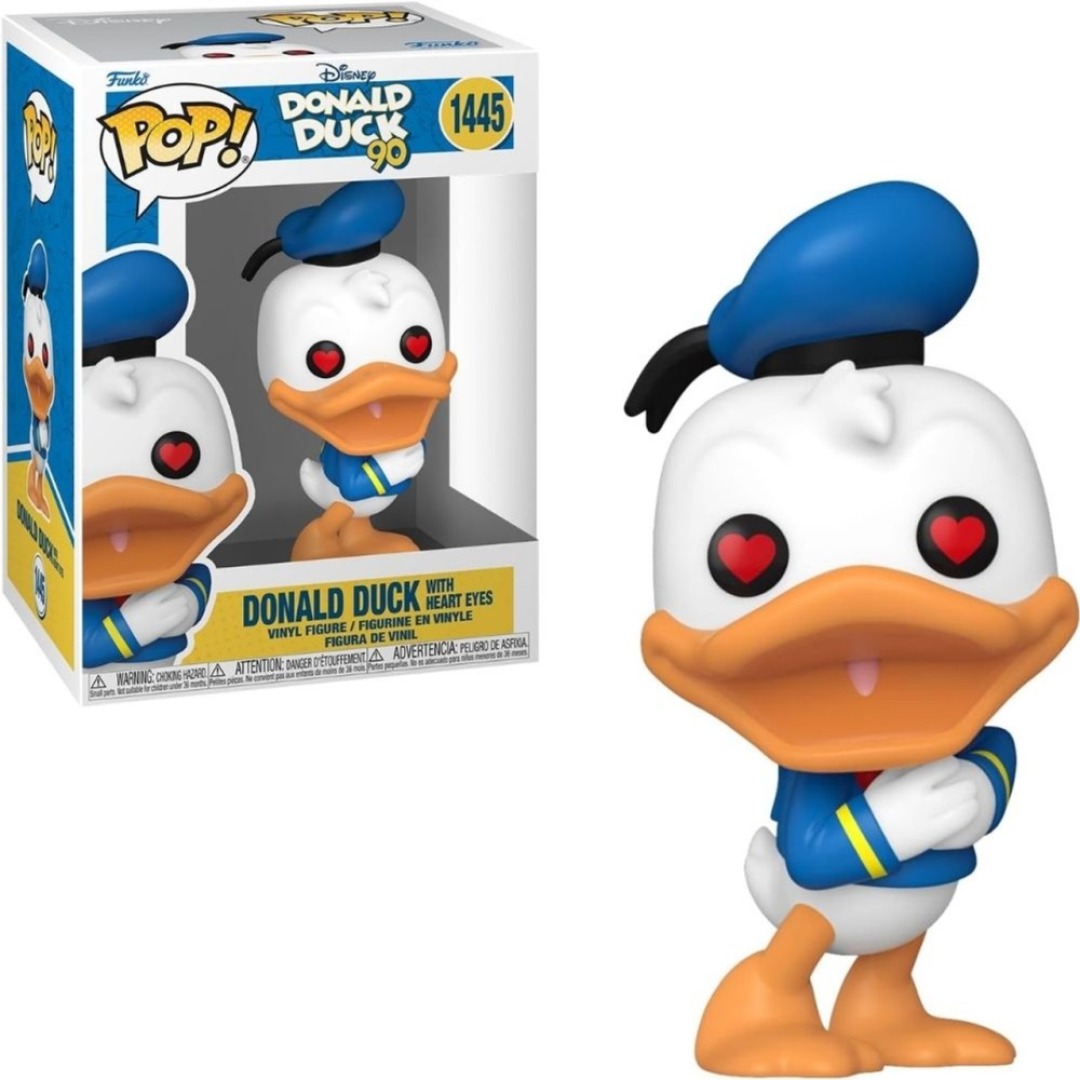 769047a7c9f683d6a24d1f6caebb9736.jpg Funko POP! Disney Donald Duck 90th Anniversary N° 1445 - Donald Duck With Heart Eyes - Image 1