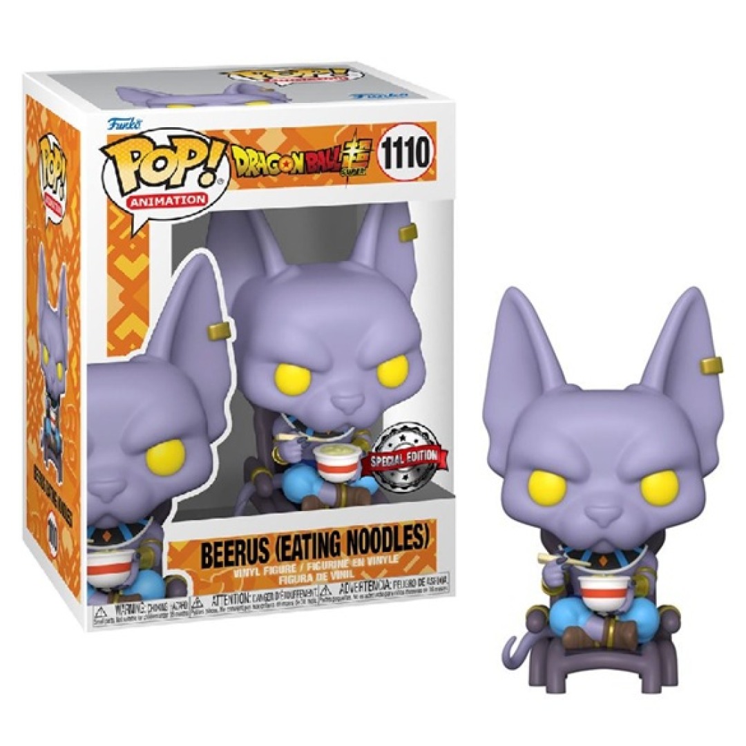 787258f89715618f53a17f04a2870e16.jpg Funko POP! Dragon Ball Super N° 1110 - Beerus (Eating Noodles) - Image 1