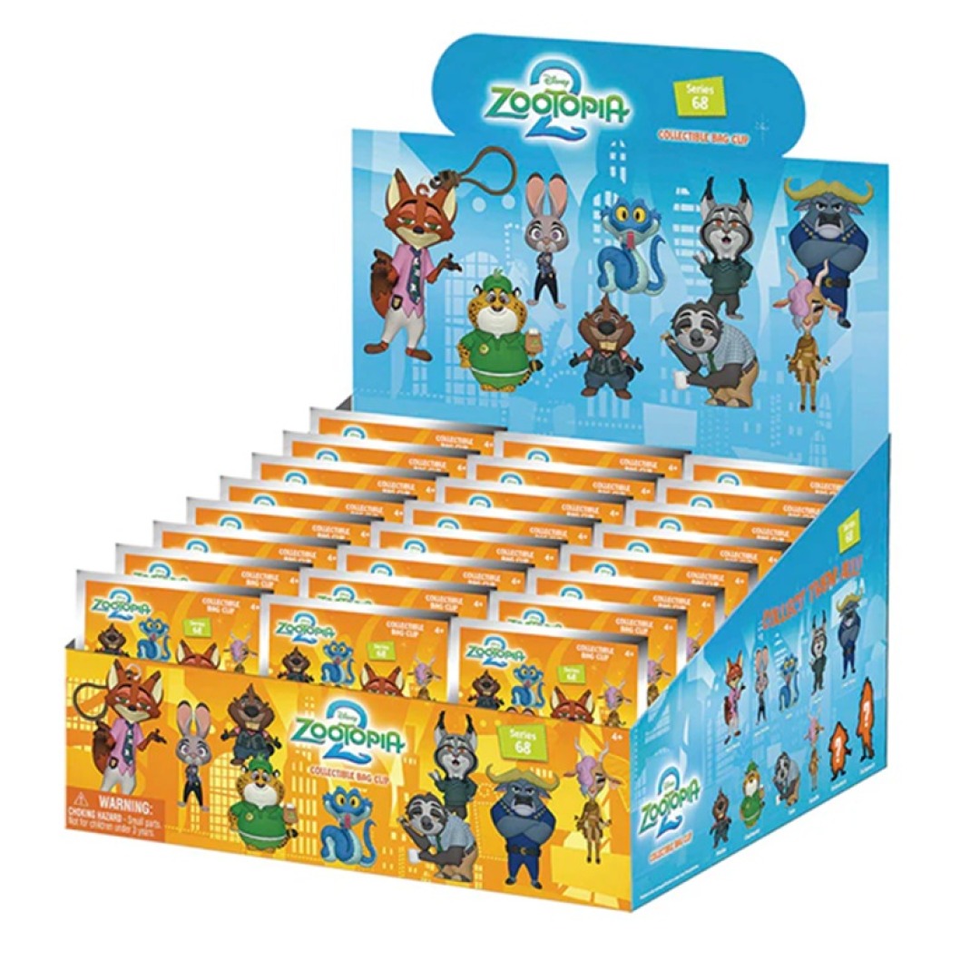 7aaa926f5f2b8b382f4352b0bcdedb54-1.jpg Disney Zootopia 2 Series 68 Mystery 3D Foam Bag Clip - Image 1