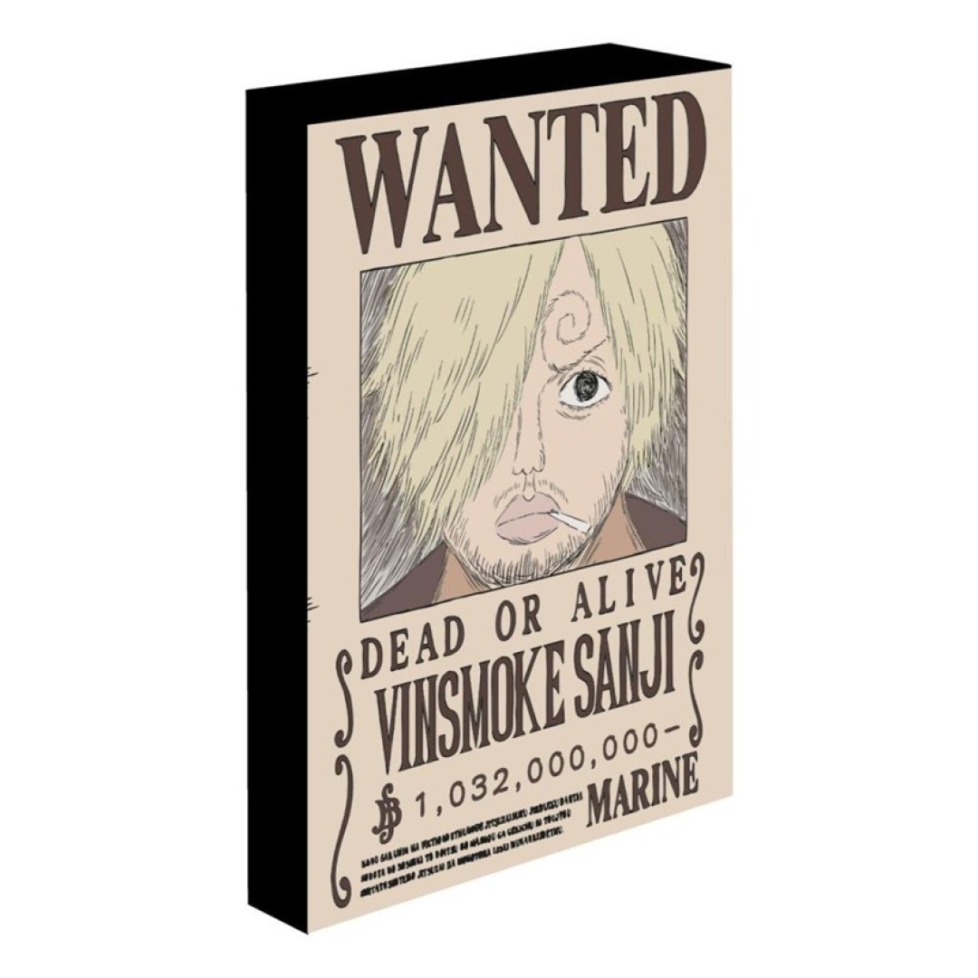 7ab84ca1192f1e5cb62e9f4074f985cc.jpg One Piece Sanji Wanted Light Canvas 40x30cm - Image 1
