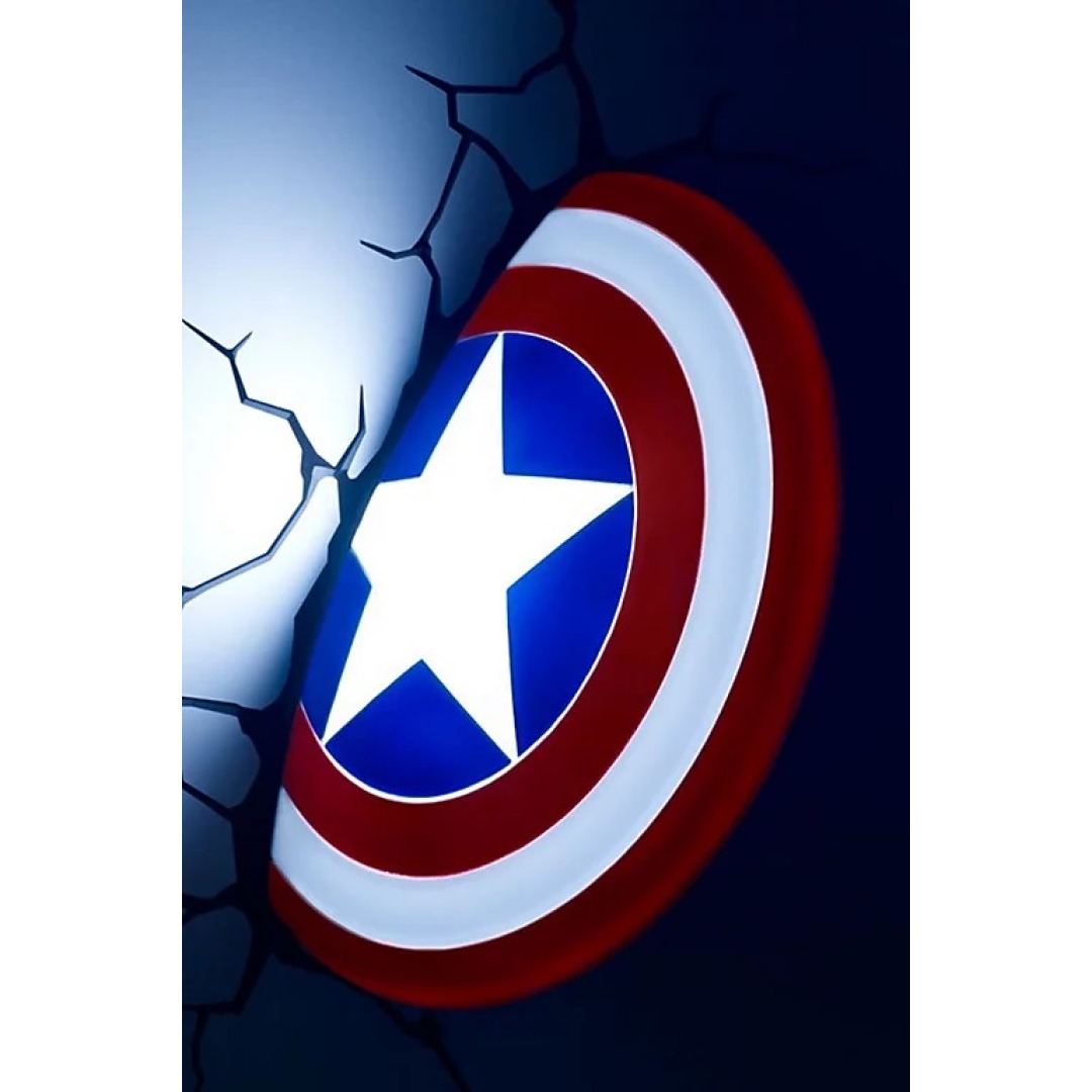 7c27644f39075a5bb0649005ac5a94b5.jpg Marvel Captain America Shield 3D Deco Light - Image 1