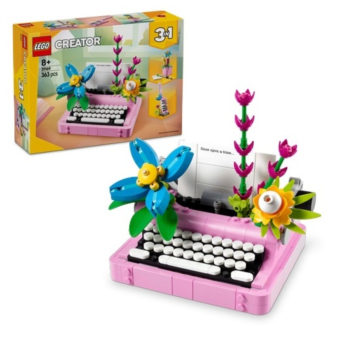 7c5ccab9a617f6f30a43f78d4b4f41ed.jpg LEGO Creator 31169 Typewriter with Flowers - Image 1