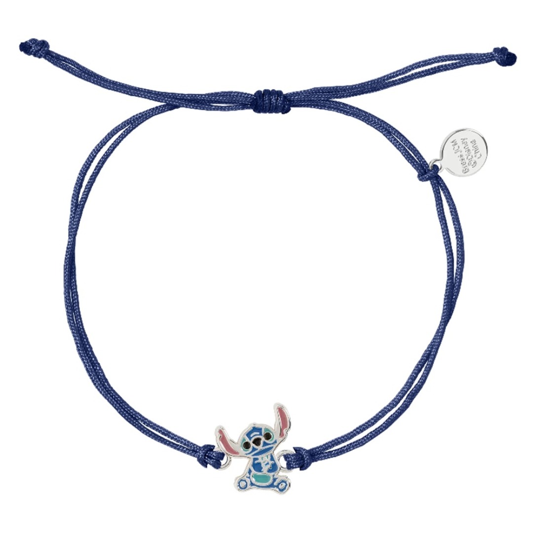 7f0a5e49e499b545202151b95bd81b5e.jpg Disney Stitch Adjustable Cord Bracelet + Plated Brass Pendant - Image 1