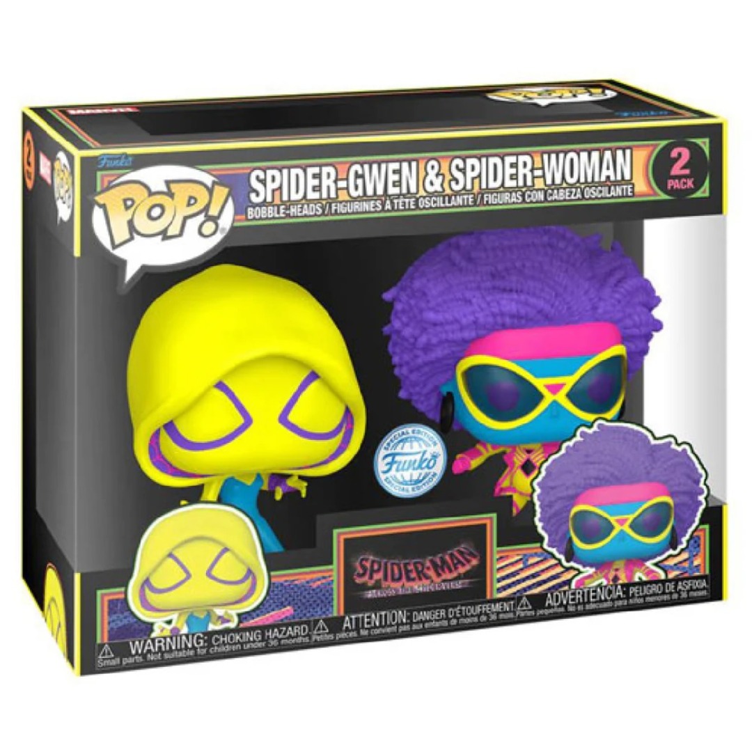 7fee8e862299bf22a77f27074c27c9d7.jpg Funko POP! Marvel Spider-Man Across The Spiderverse 2 Pack - Spider-Gwen & Spider-Woman - Image 1