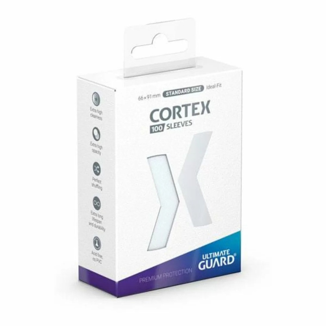 807b09b120f9d346cb5c9e65dffb2acc.jpg Ultimate Guard Transparent Cortex Sleeves Standard Size (100 Sleeves) - Image 1