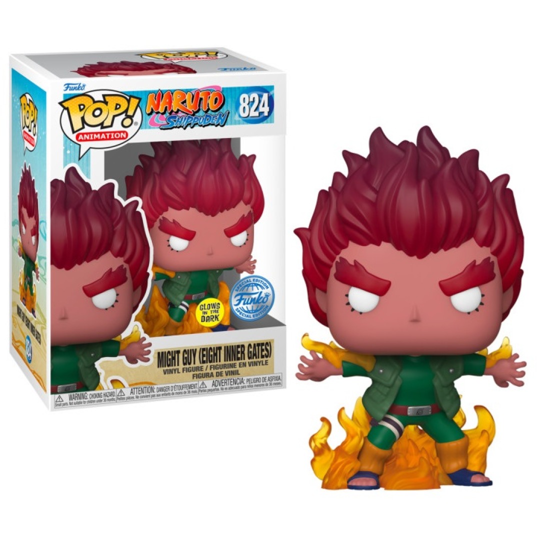 827910f58e5f2beff20173e3f810a31b.jpg Funko POP! Naruto Shippuden N° 824 - Might Guy (Eight Inner Gates) - Image 1
