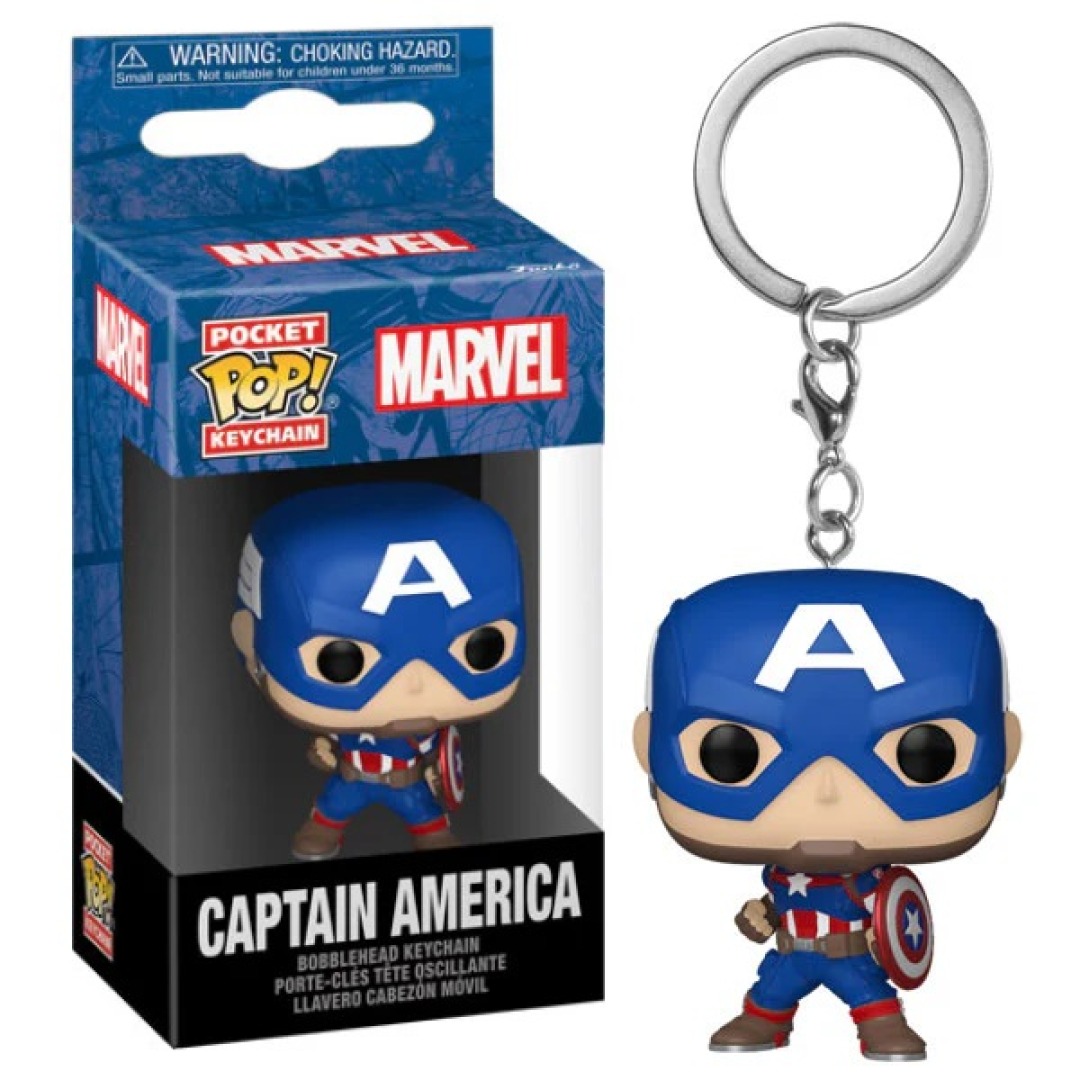 833812724a4ef90a419ae73fd52ea094.jpg Pocket POP! Keychain Marvel - Captain America - Image 1