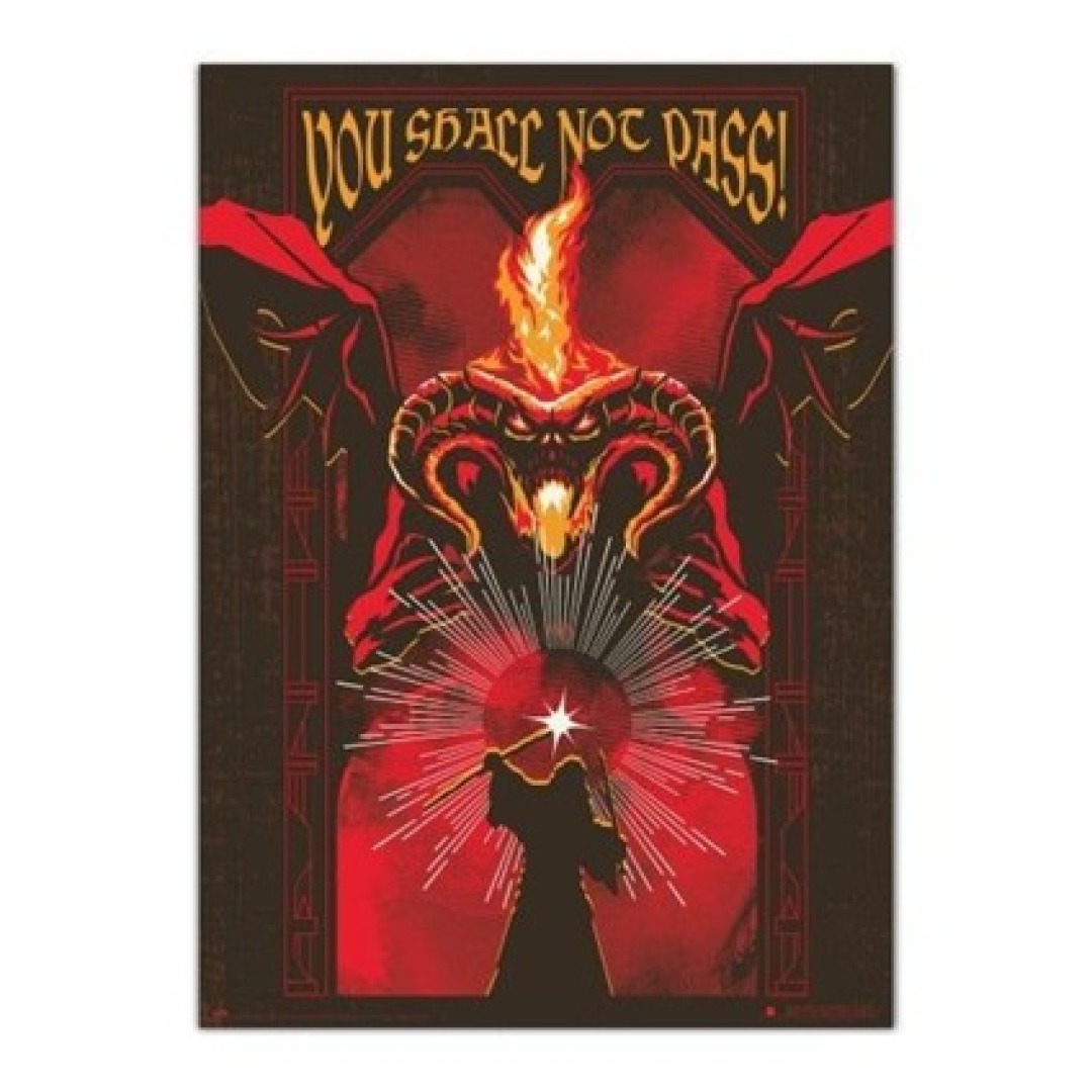855ca2456a6046a12bafd2e82b957873.jpg The Lord Of The Rings Balrog 'Glow in the Dark' Poster 50x70cm - Image 1