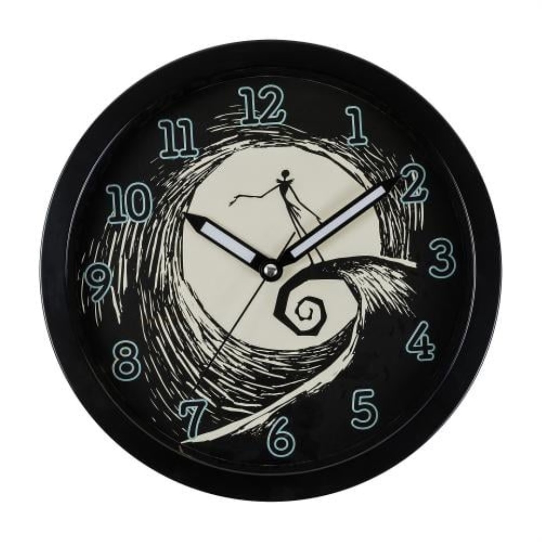86cd19f8a3b93ee2318f8459ca7868f8.jpg Disney Nightmare Before Christmas Jack Metal Wall Clock - Image 1