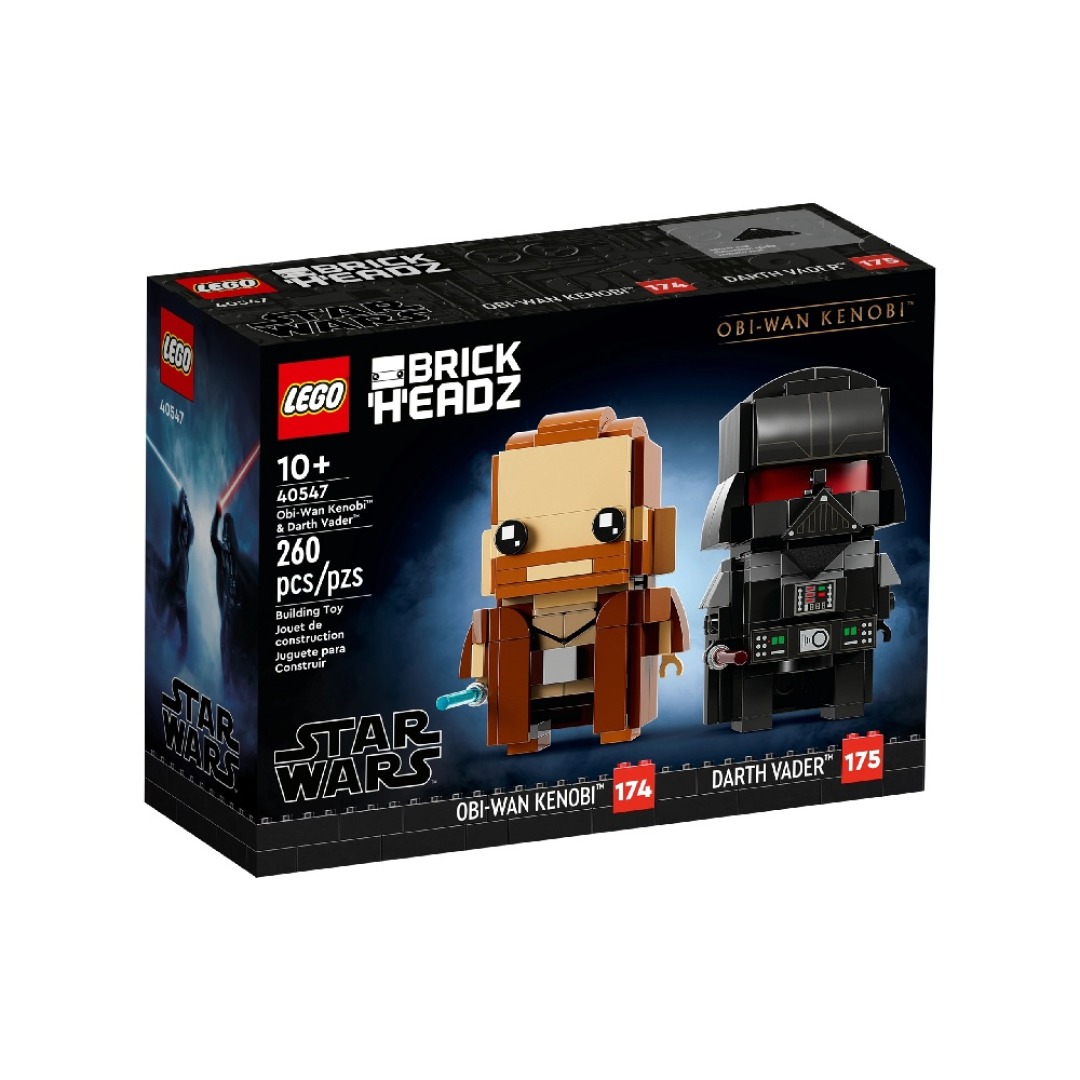 88c7e44e5affb1dd04f114aa01b7a6a7.jpg LEGO BrickHeadz 40547 Obi-Wan Kenobi and Darth Vader - Retired - Image 1