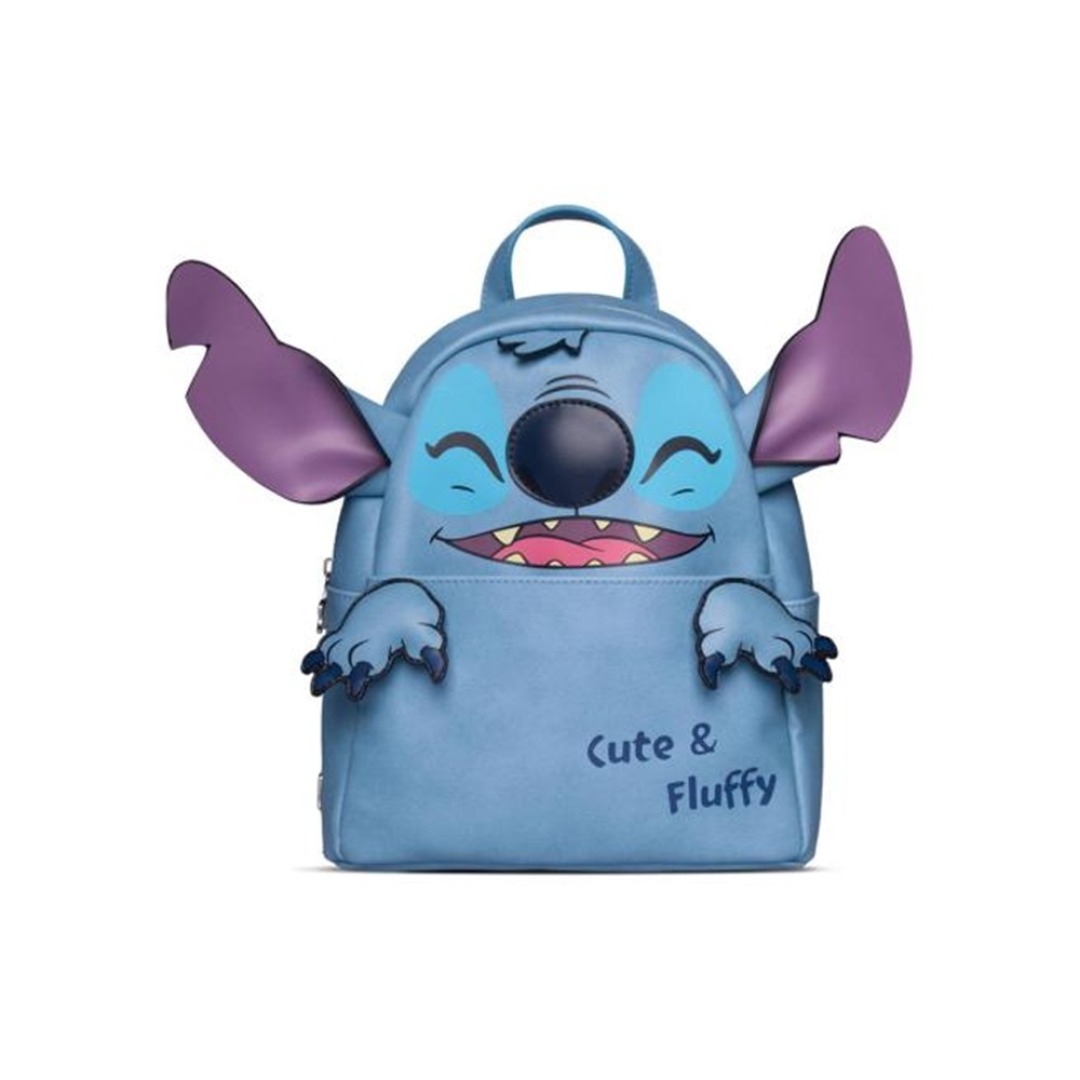 897843611358f6d183a3b0afbb806720.jpg Disney Stitch Cute & Fluffy Novelty Backpack - Image 1