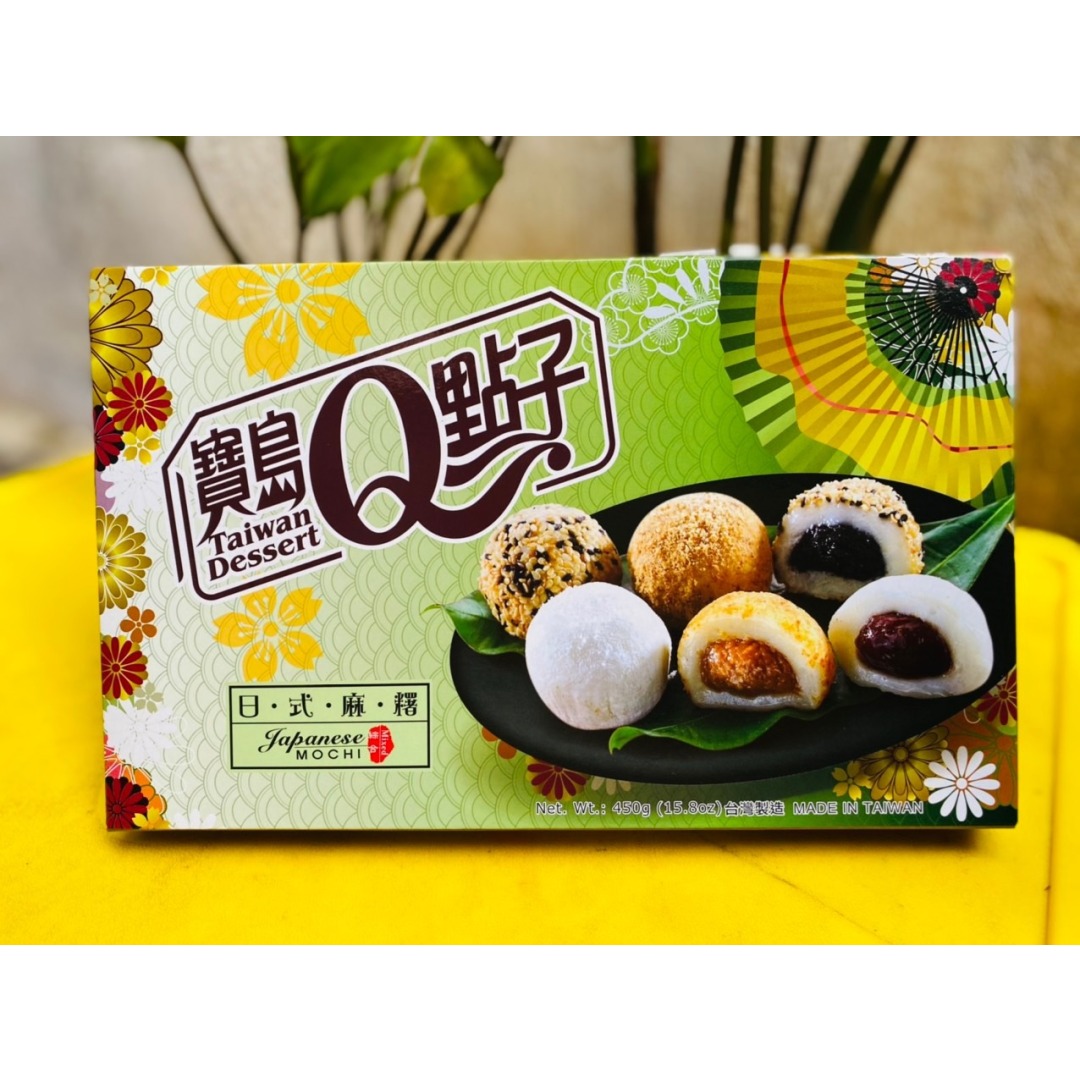 8ce9ffdb84ce31deebb41346c954c21b.jpg Q He Fong Mixed Mochi 450g - Image 1