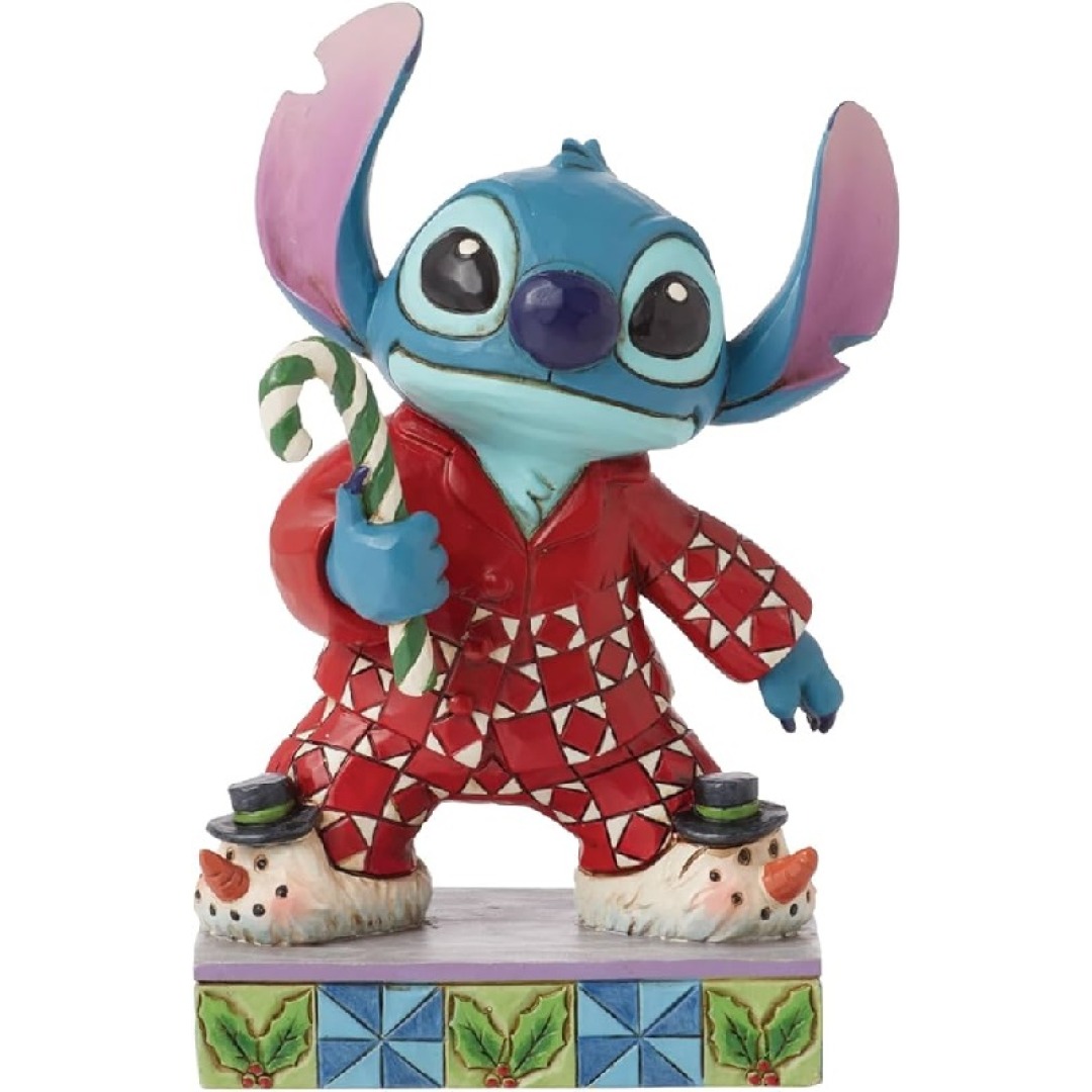 8e528d81296fed5c51d061ecf8bfcbd2-2.jpg Disney Stitch in Christmas PJ's Enesco Traditions Figurine - Image 1