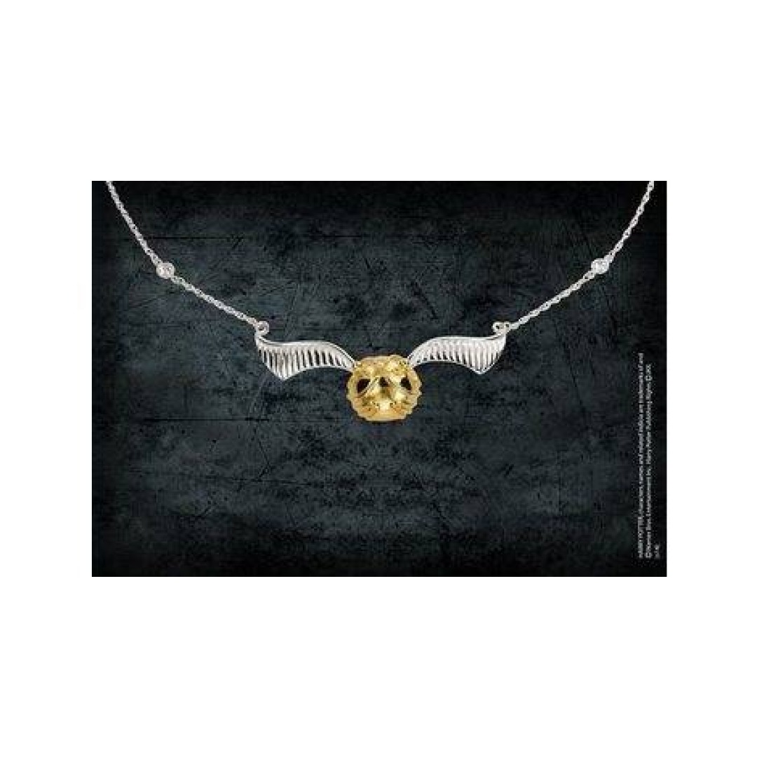 8e9a0211f8858ec5d0f9efdfeeb95bbb.jpg Harry Potter The Quidditch Golden Snitch Necklace - Image 1