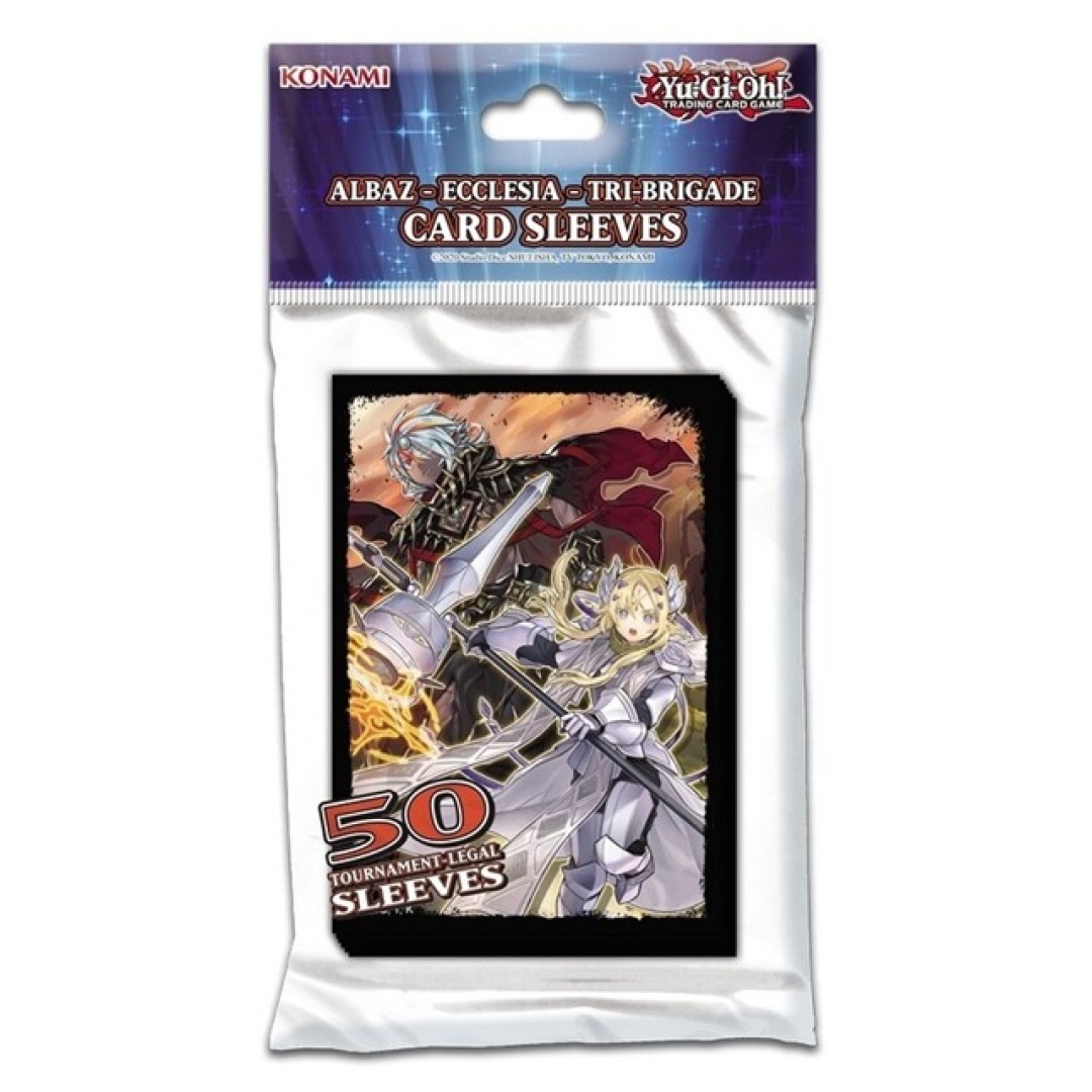 902d43b8640a7bfaa36e4fcfbb93f90c.jpg Yu-Gi-Oh! Ecclesia Tri-Brigade Sleeves (50 Sleeves) - Image 1