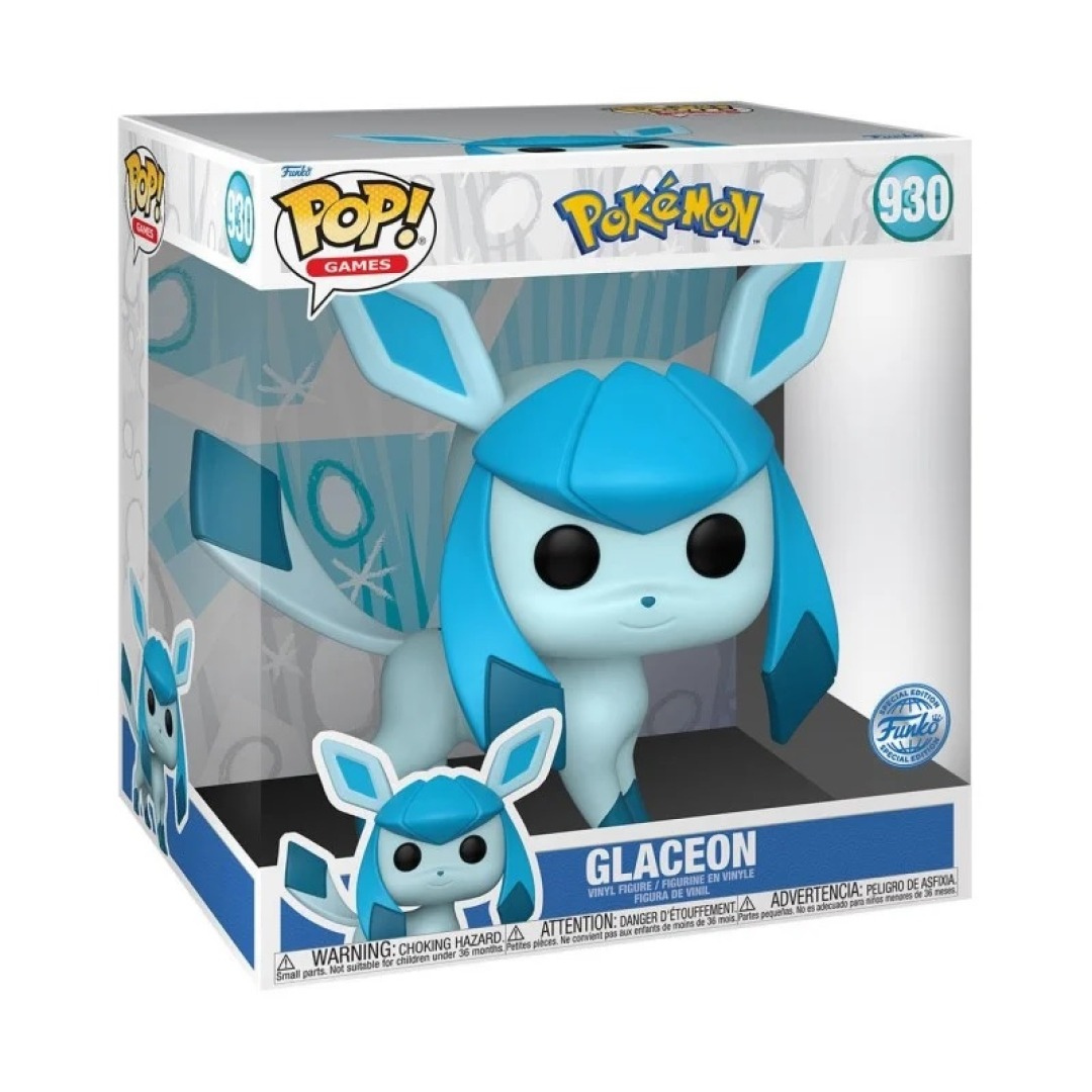 92de54d38f6428733e21eeeb7e629ab4.jpg Funko POP! Pokemon N° 930 - Glaceon Jumbo - Image 1