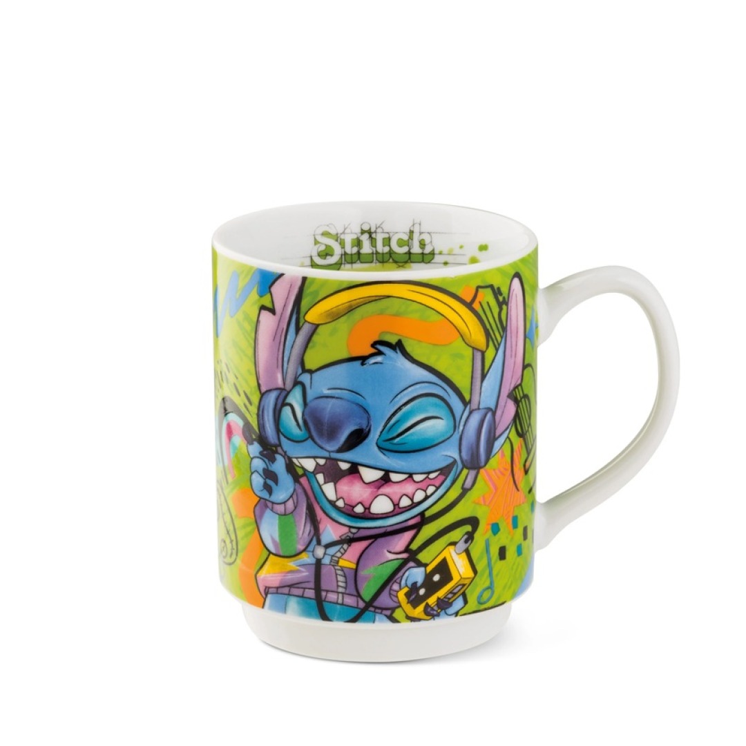 932fdee3b365088a8abcfd5a61c43fbd.jpg Disney Stitch Green Mug 350ml - Image 1