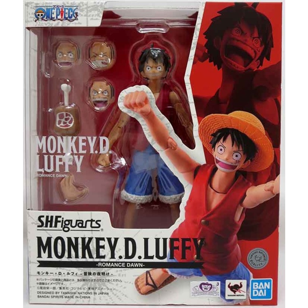 93865844d685d1047ff37d76fb3e97d0.jpg One Piece Luffy "Romance Dawn" S.H. Figuarts Bandai Figure - Image 1