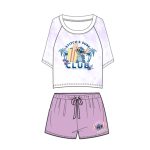 Disney Stitch's Surf Club Short Purple Woman Pyjama (L)