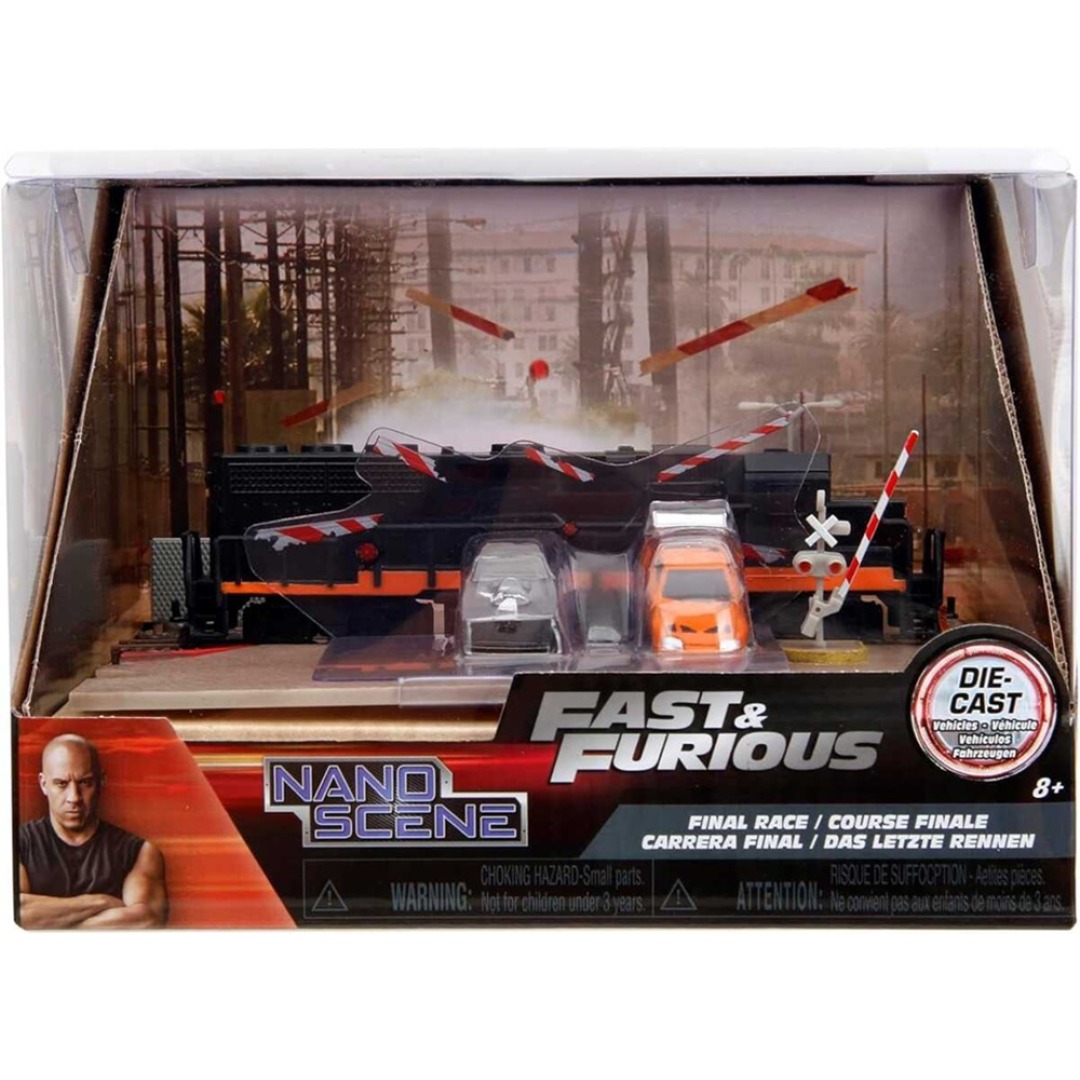997a6b434625afe627ffc8f0c778d4a4.jpg Fast & Furious Train Diorama NanoScene - Image 1