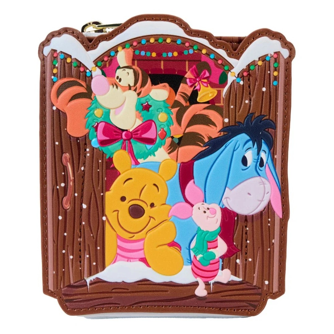 9c60ff844978f5e0a5e0afc6539f7077-1.jpg Disney Winnie The Pooh Holiday Scene Loungefly Wallet - Image 1