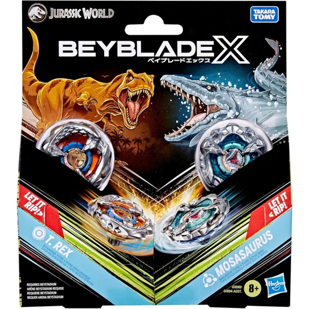 9d4dae4174e38c35b0a95dcbef1e8852-1.jpg Beyblade X T-Rex & Mosasaurus Dual Pack - Retired - Image 1