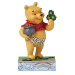 Disney Winnie The Pooh Holding Four-Leaf Clovers Enesco Traditions Figurine