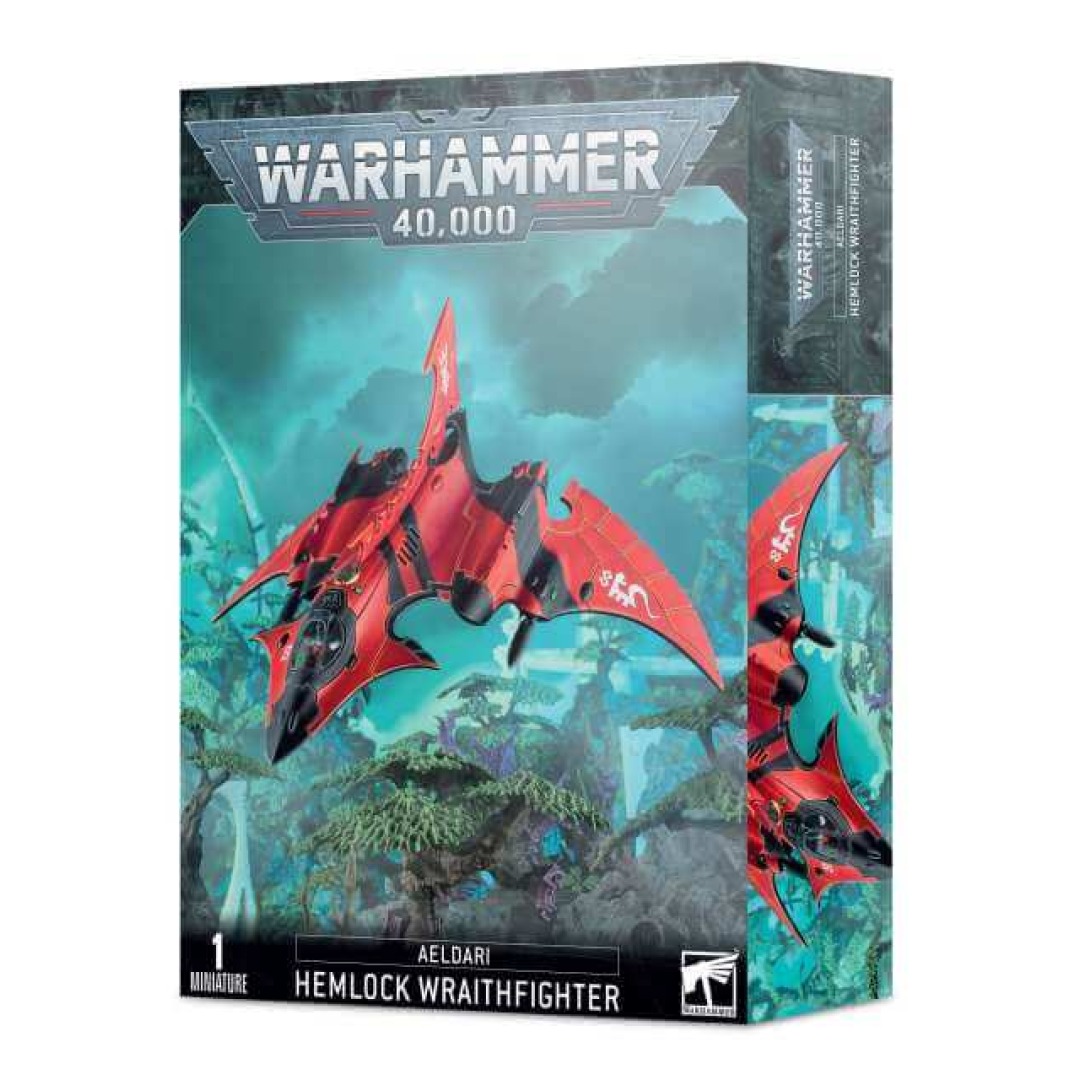 9f972f3fdf9c6ad382584300152926f3.jpg Warhammer 40,000 Aeldari Hemlock Wraithfighter (46-14) - Image 1