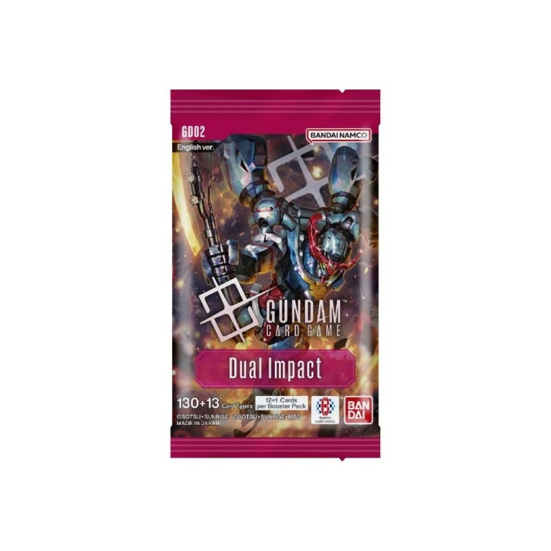 a026a6aabd68ab92c03b84020f84cb97.jpg Gundam Card Game: GD-02 Dual Impact Booster Pack - Image 1