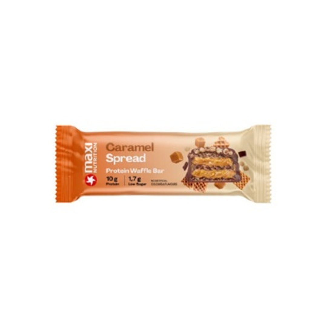 a3d049f526275a2caadb1d51459c92f7.jpg Maxi Nutrition Protein Waffle Bar Caramel Spread - Image 1