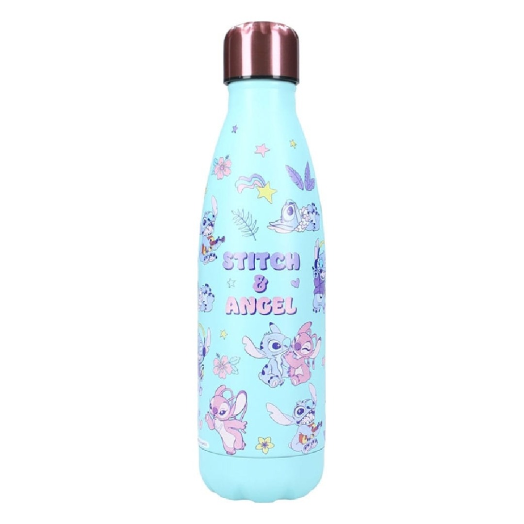 a6c30d747bc7da8303bfb6ad909bb926.jpg Disney Stitch & Angel Thirsty For More Stainless Steel Bottle 700ml - Image 1