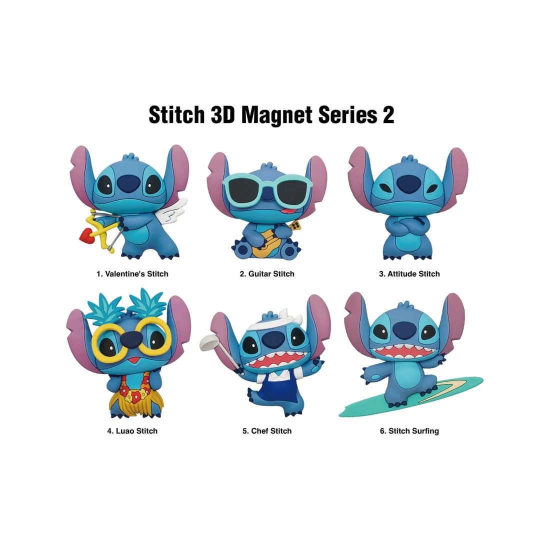 a6e38a22a170652a1eee6f1872438bbd-1.jpg Disney Stitch Series 2 3D Foam Collectible Magnet Mystery Bag - Image 1