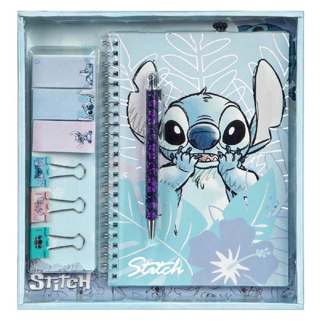 a70c6ab3d31dcf24e9f55878b8360811.jpg Disney Stitch Watercolor Gift Box Stationery Set - Image 1