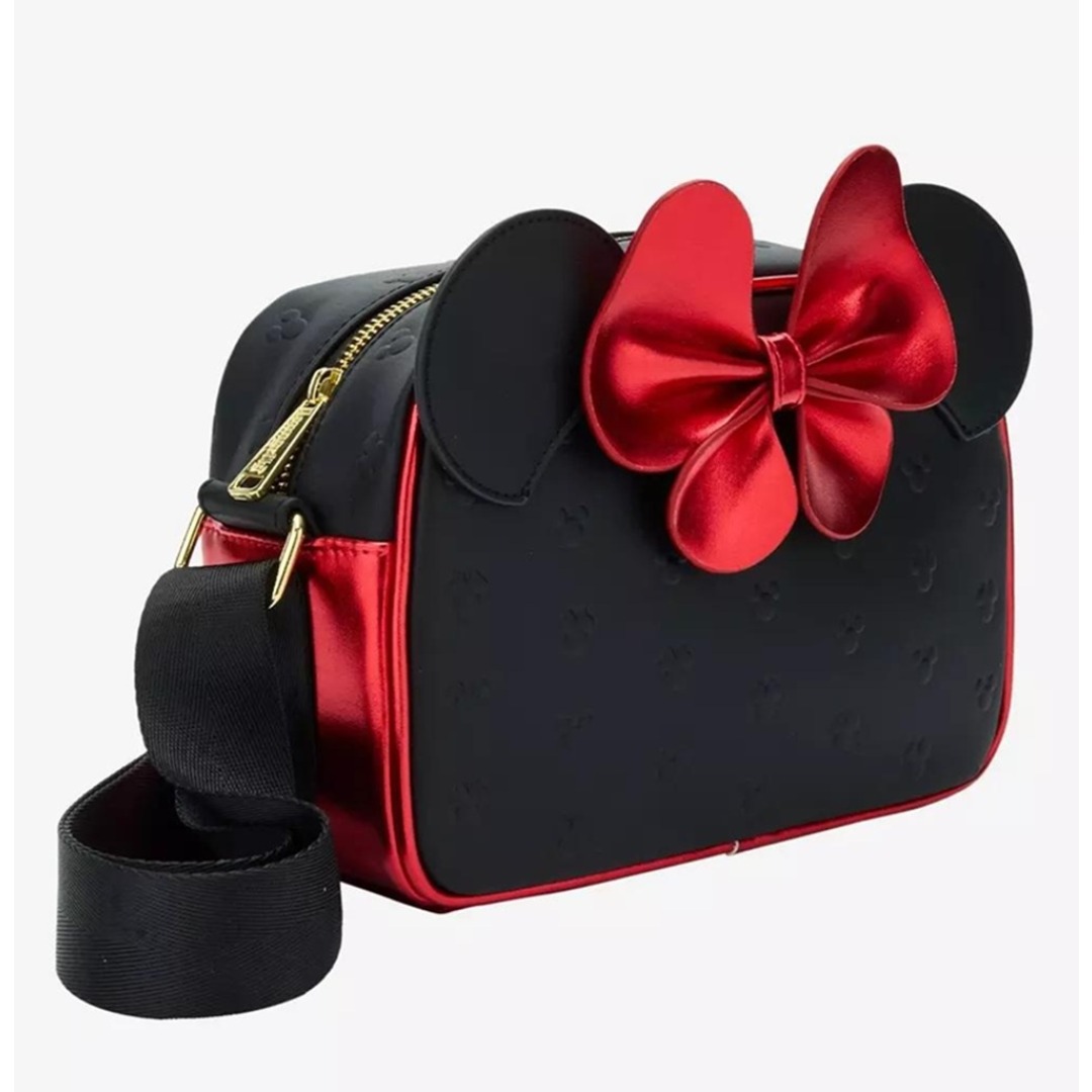 a724716bd4b577679b7d6e85cfeb5ec4-1.jpg Disney Minnie Mouse Red Bow Loungefly Crossbody Bag - Image 1