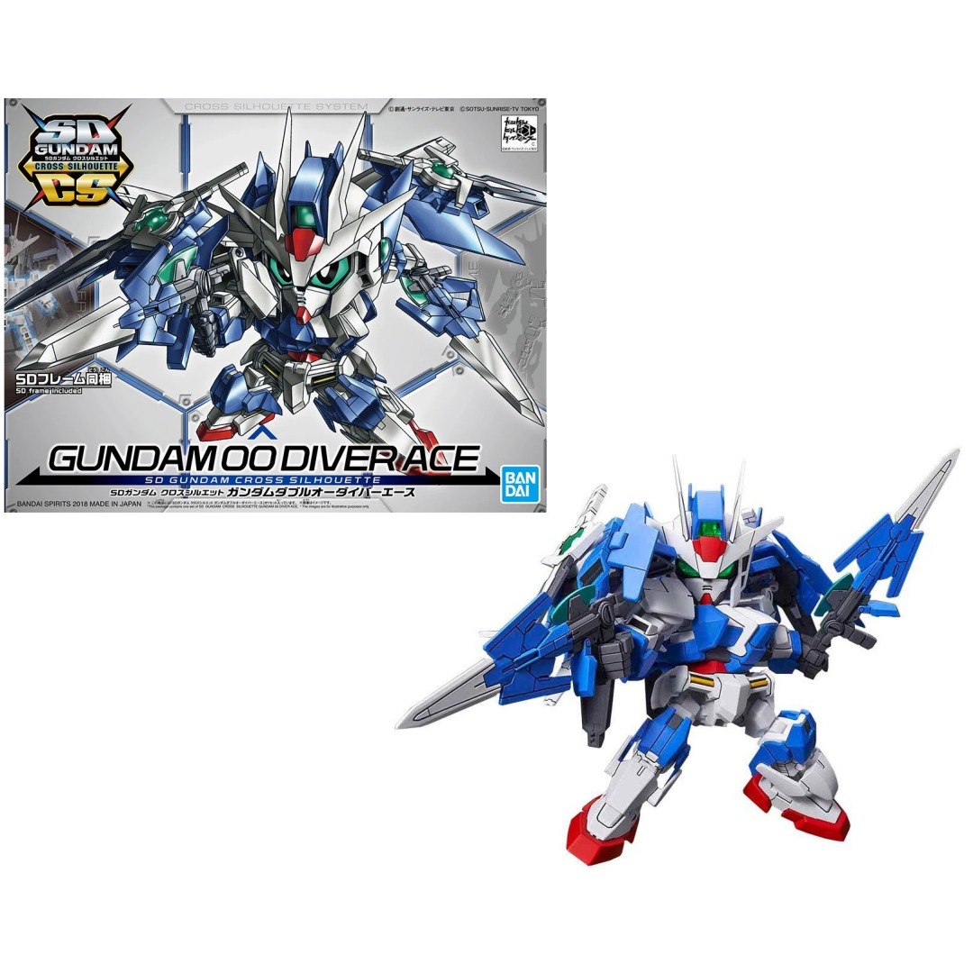 a8a84dbecd1cfc4f3fcd7f5d31386d5d.jpg Gundam 00 Diver Ace SD Cross Bandai Model Kit - Image 1