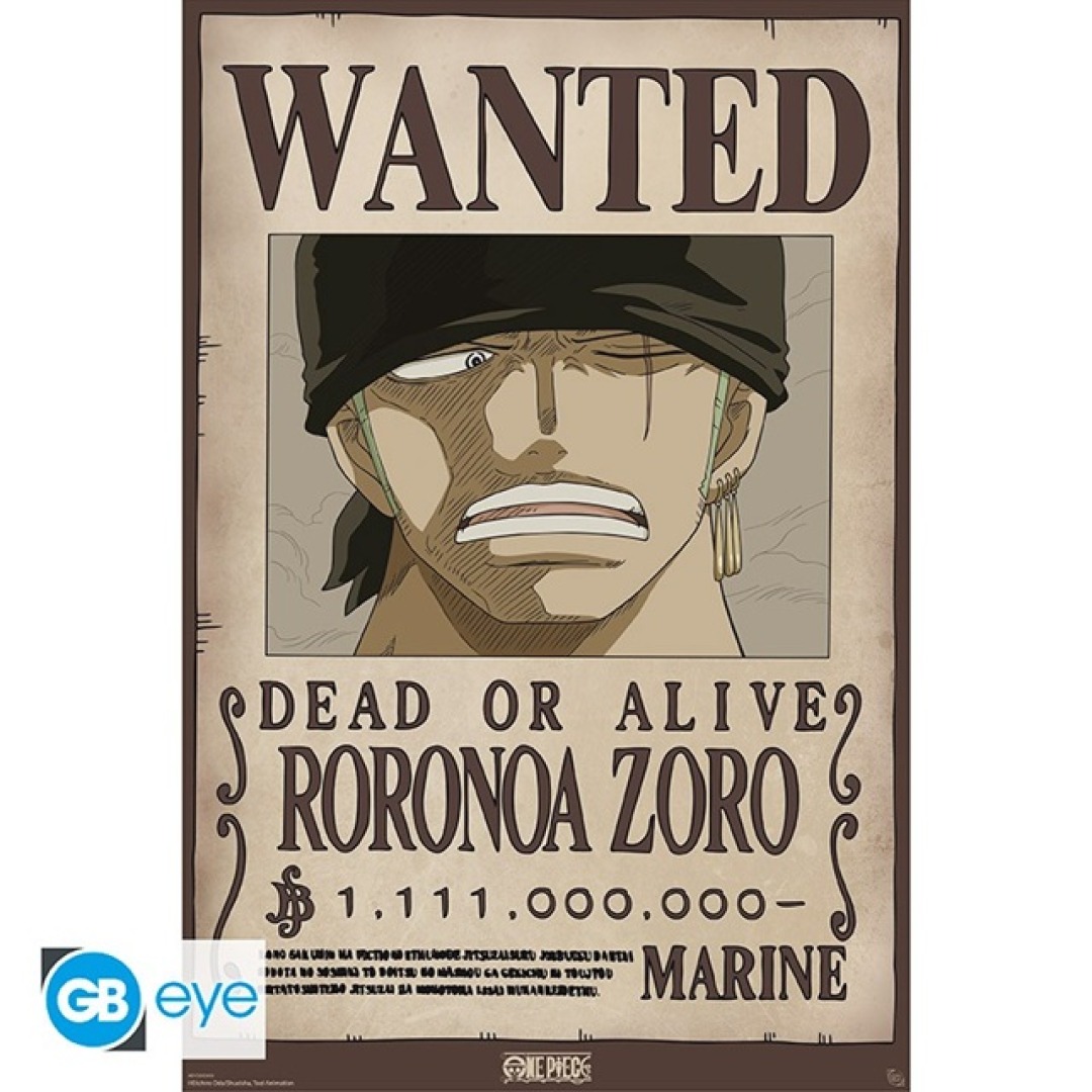 aa2af276c4315df42847e4f5dc451320-1.jpg One Piece Wanted Zoro Wano Poster 91x61cm - Image 1