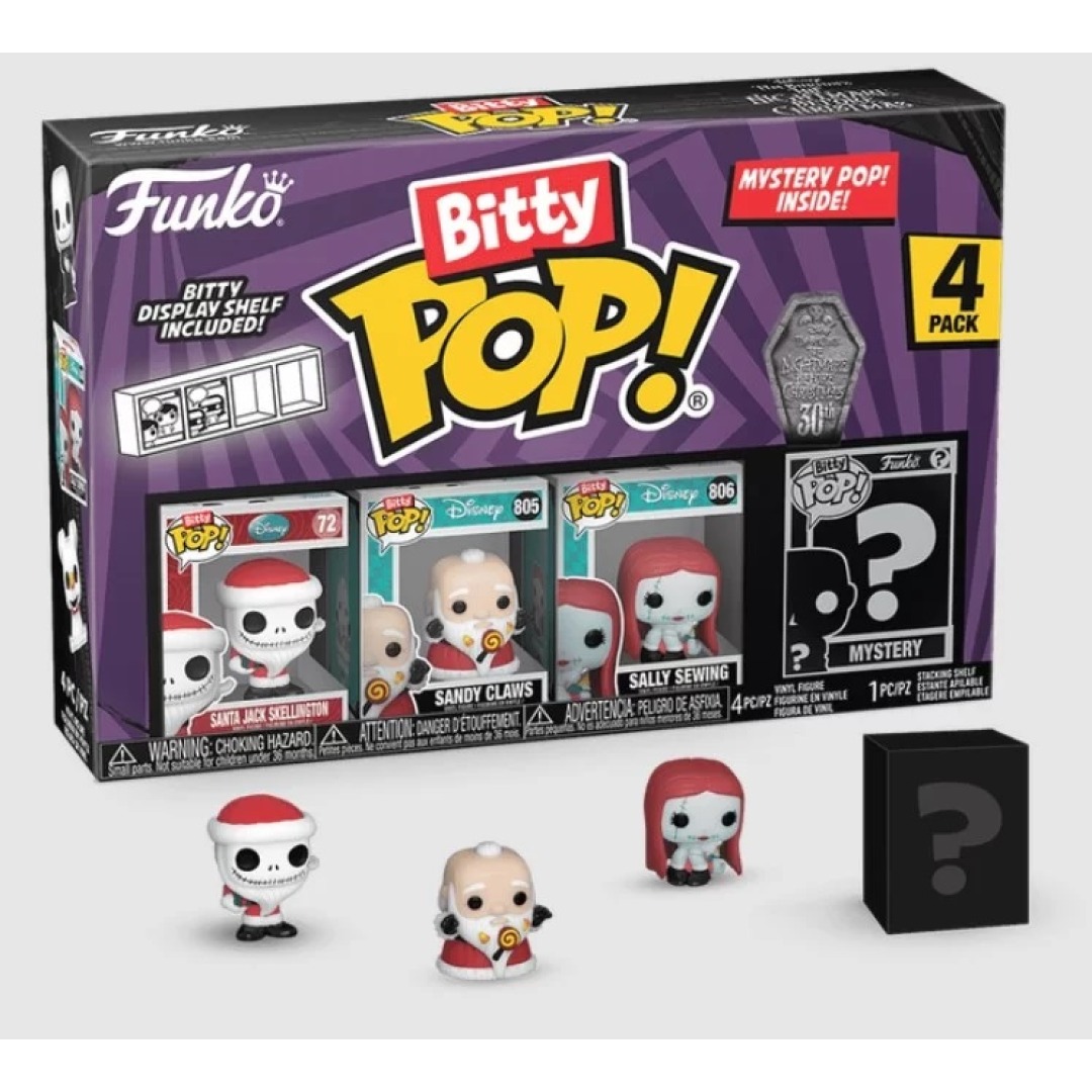 ac414cfb80b440f88a75233468f9e687.jpg Funko Bitty POP! Disney Nightmare Before Christmas Santa Jack 4 Pack - Image 1