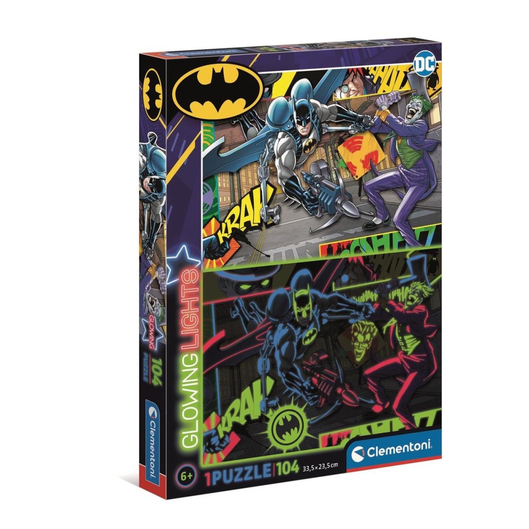 ac654a0aaf84302760d8e6752bd5b2cd.jpg DC Batman Glow In The Dark Puzzle 104 Pieces - Image 1