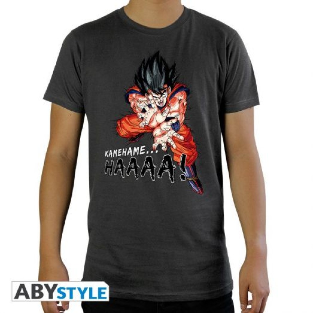 ae592b8301aa09ed3772e9ffce5e8df4.jpg Dragon Ball DBZ/Kamehameha Dark Grey T-Shirt (XXL) - Image 1