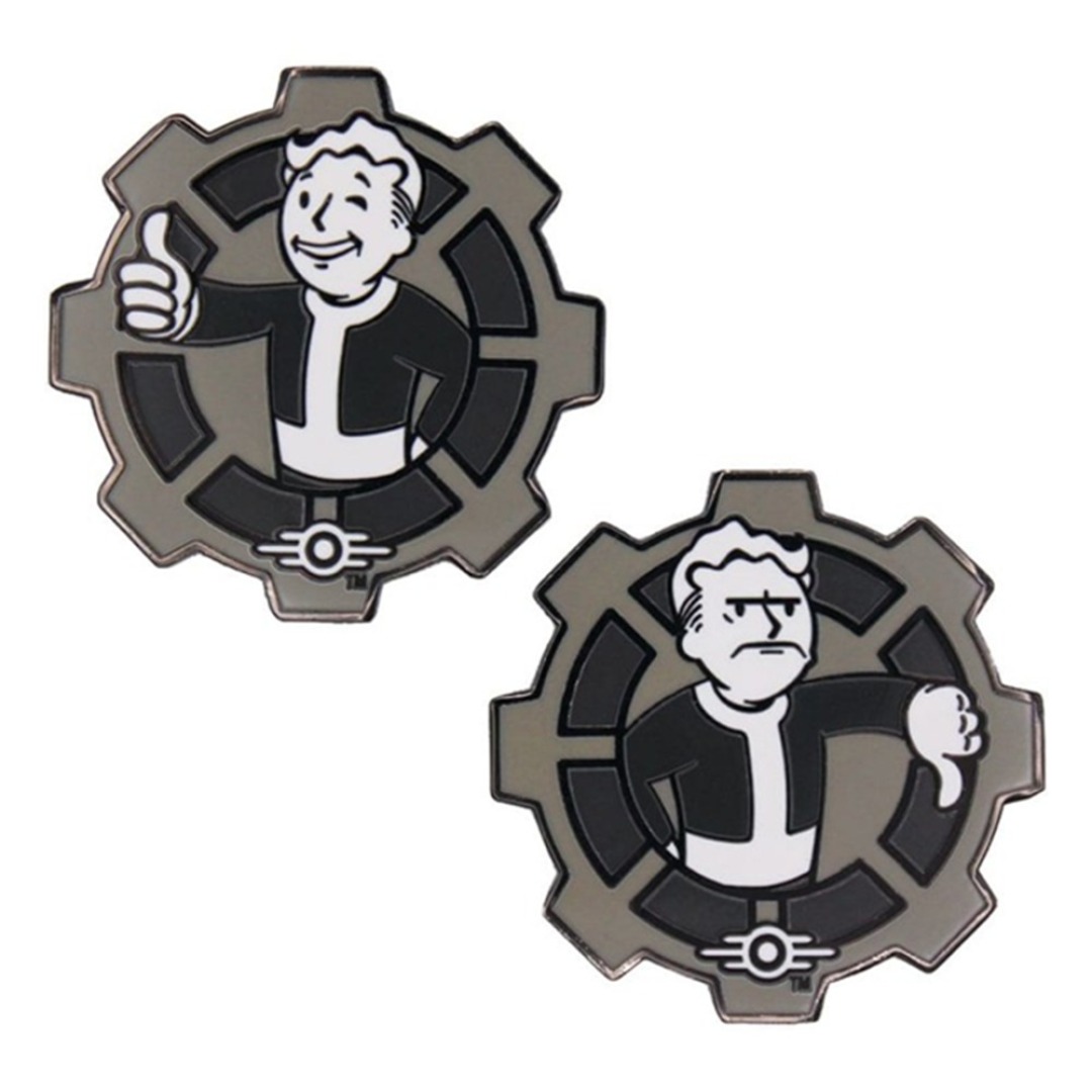 af4180822d411dad1f32fc50684f5cf3.jpg Fallout Decision Coin (White & Black) Limited Edition Coin - Image 1