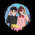Dandadan Momo & Okarun Momo & Okarun Black T-Shirt (XS)