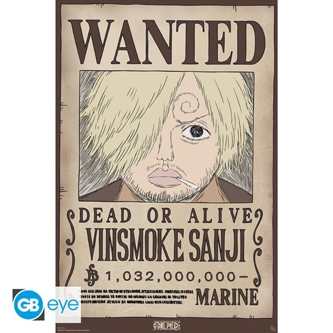 b2c0237e49afa1211cd8edb1b9a547c1-1.jpg One Piece Wanted Sanji Wano Poster 91x61cm - Image 1