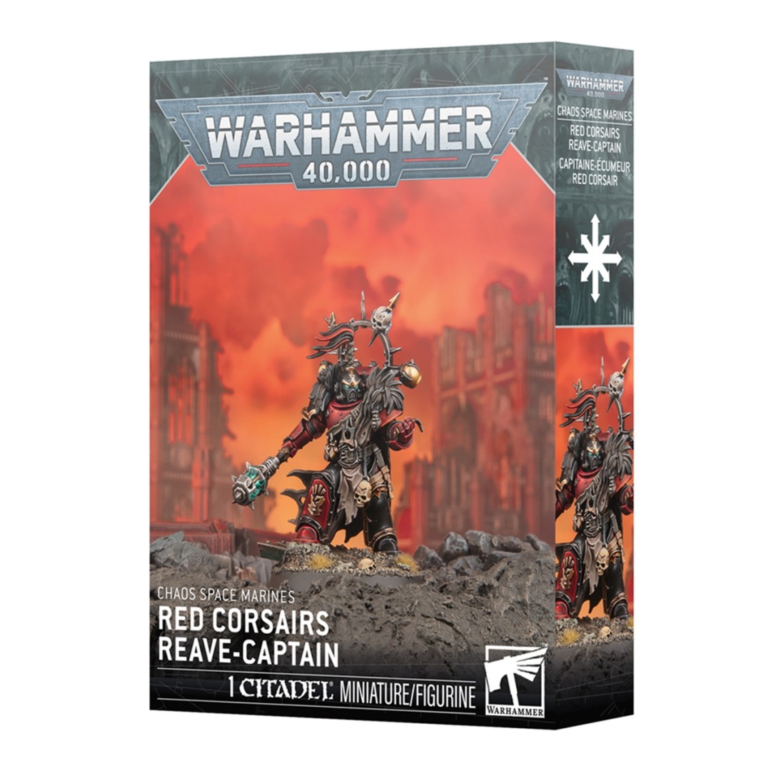 b624bd1811516d1dba2cc0d663690554.jpg Warhammer 40,000 Chaos Space Marines Red Corsairs Reave-Captain (43-111) - Image 1
