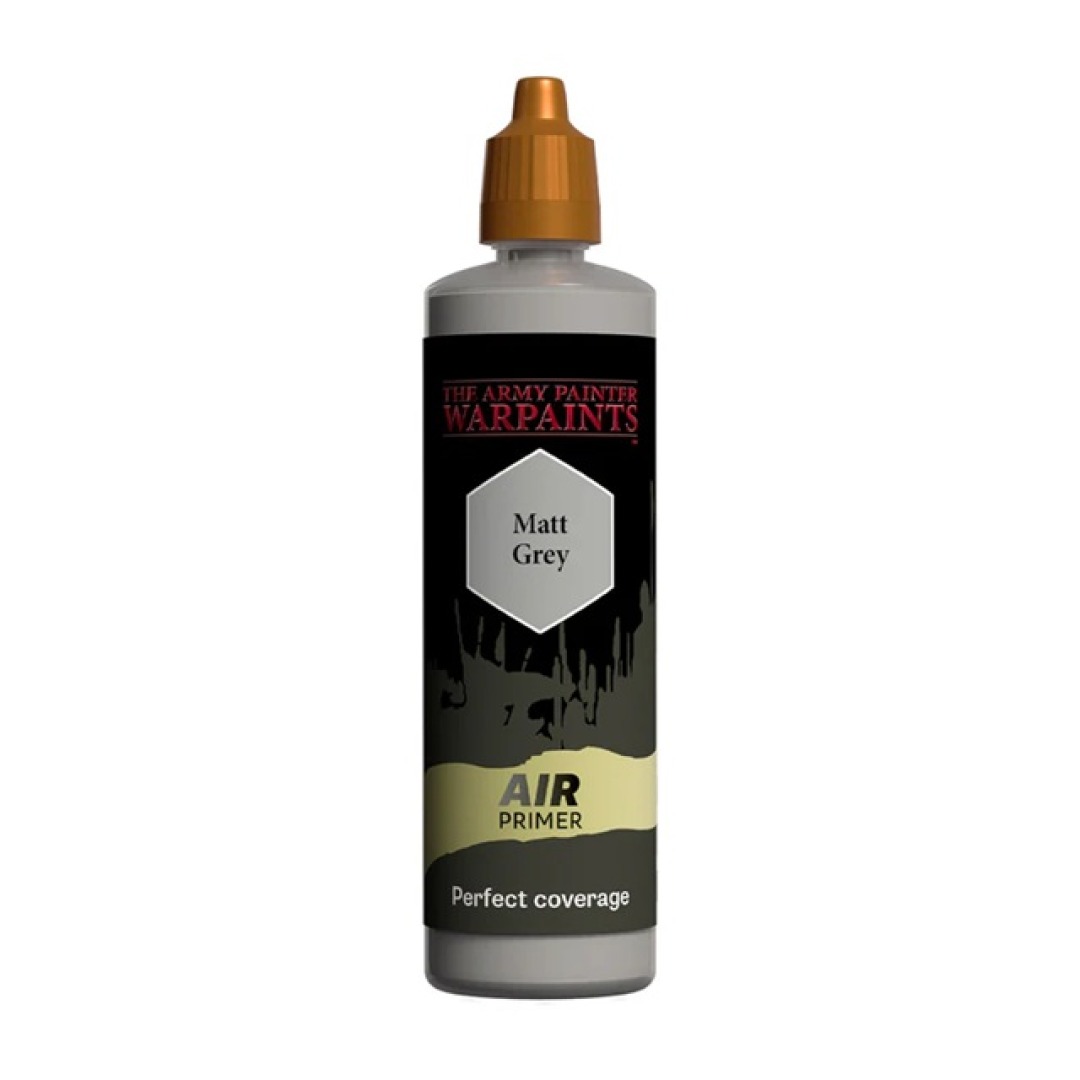b71e4f7f9586e5a0972fe670637afbc9.jpg The Army Painter Warpaints Air Primer Matt Grey 100ml - Image 1