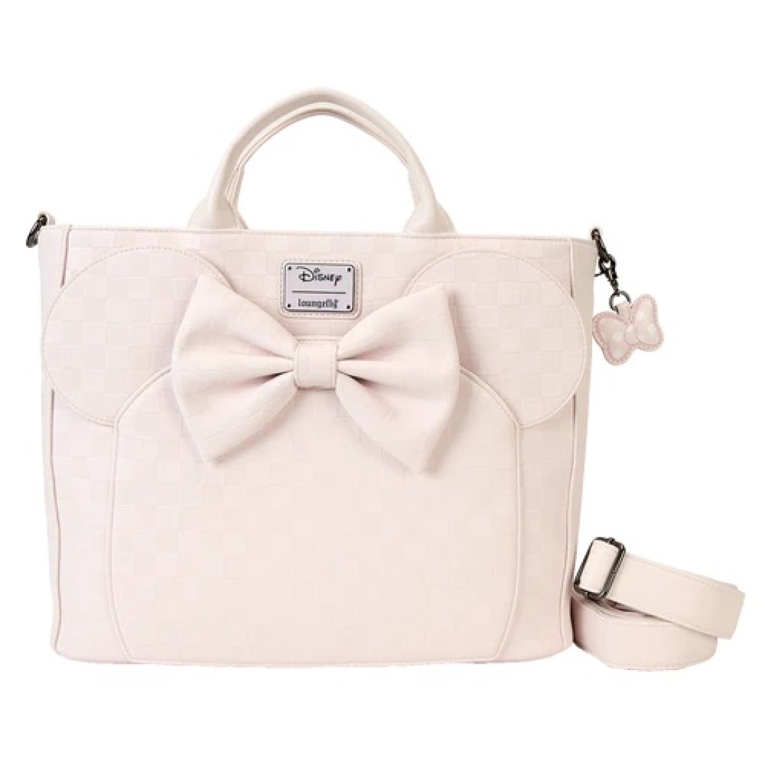 bf281e0fe89c3eace3673d31f367bd6a-1.jpg Disney Minnie "Ear Evergreen" Loungefly Convertible Tote Bag - Image 1