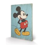 Disney Mickey Mouse Retro Wood Print 40x59cm