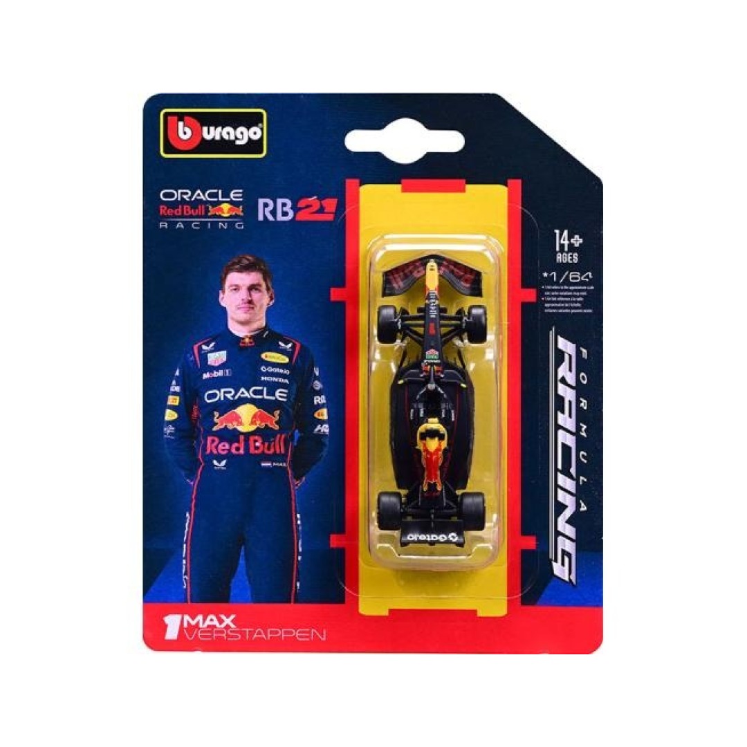 c031b1f29bf40c8a46e394c1086993ab.jpg Bburago F1 RedBull Racing RB21 25 Verstappen #1 Scale 1:64 - Image 1