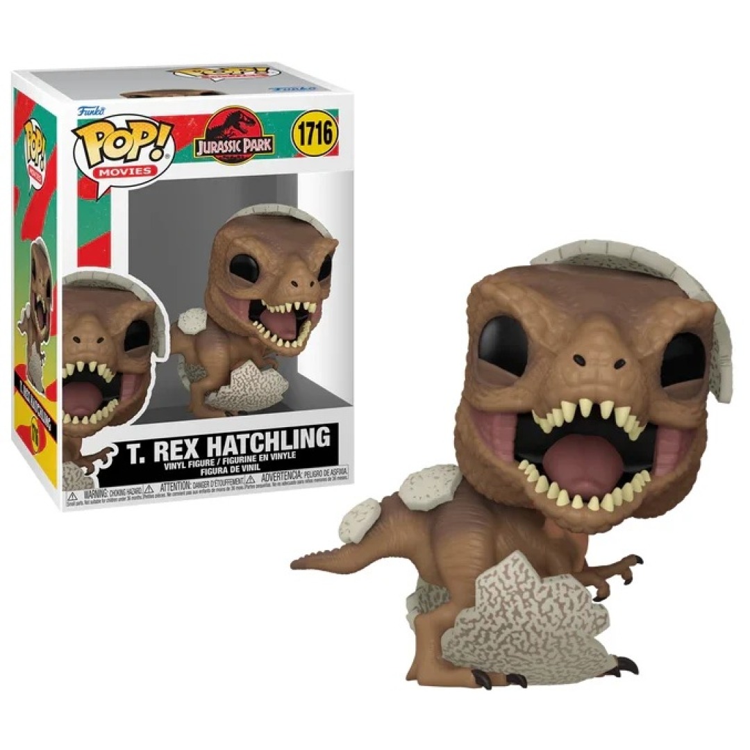 c1f905ac2e8bd54b1539293ad32f67e1.jpg Funko POP! Jurassic Park N° 1716 - T. Rex Hatchling - Image 1